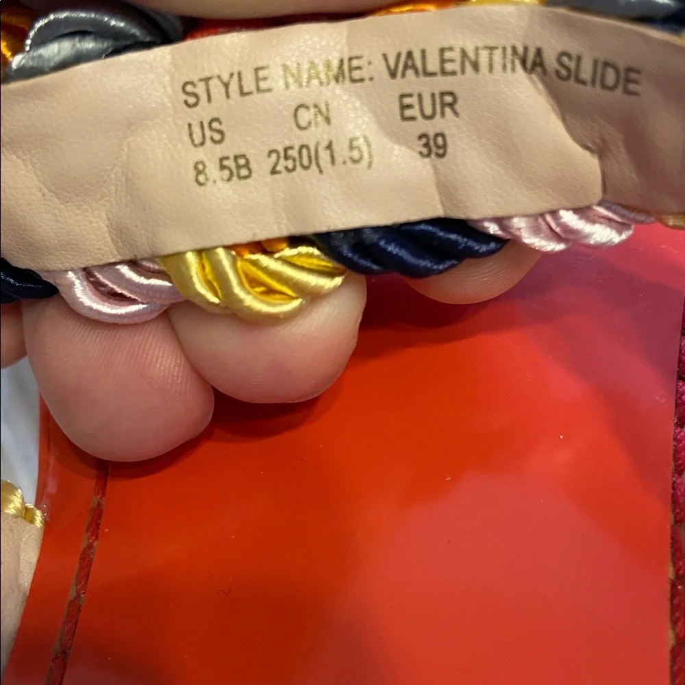 Kate Spade Red and Gray Braided Strap sandals size 8.5 excellent condition - Picture 4 of 12